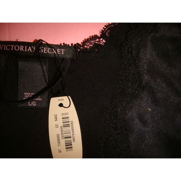 Victoria's Secret 34B GARTER SLIP DRESS Corset+M ROBE black beige Sexy Seduction - Picture 4 of 8